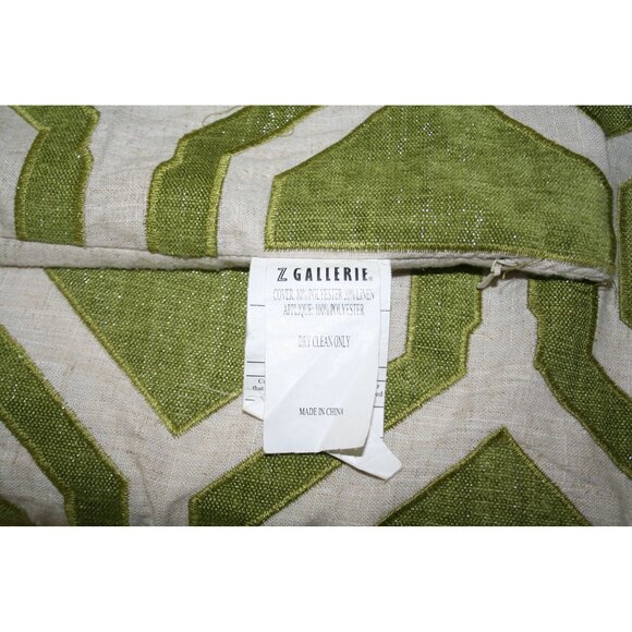 Z Gallerie 2 Pandora Jade Geometric Euro Sham Pillow Covers 24x24 Modern Glam - Picture 6 of 8